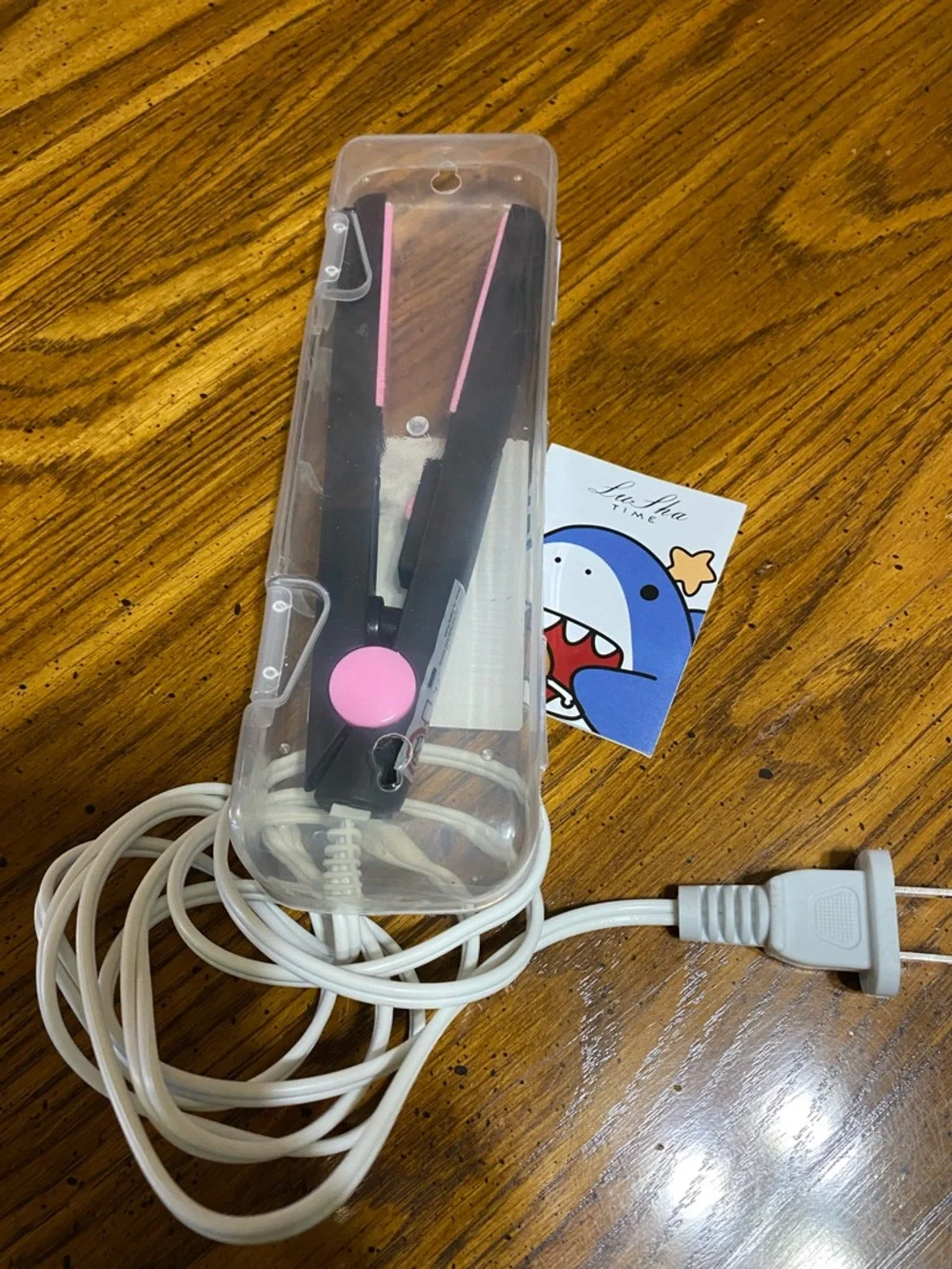 Pink & Black Mini Hair Straightener for Travel - Compact Styling Tool